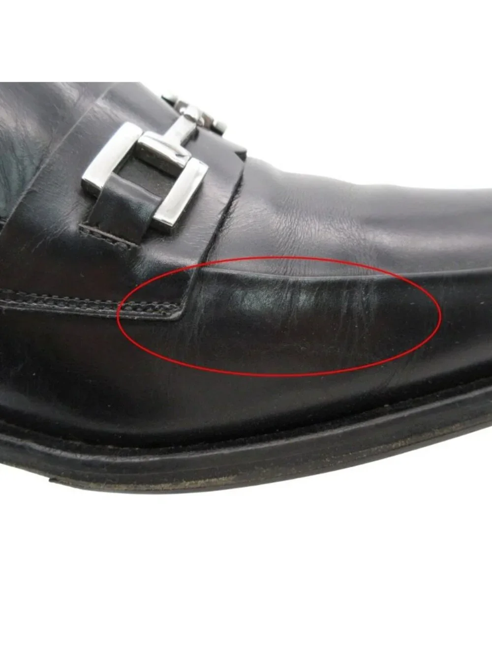 Gucci Loafers Square Bit Leather Shoes Dress Business Black
